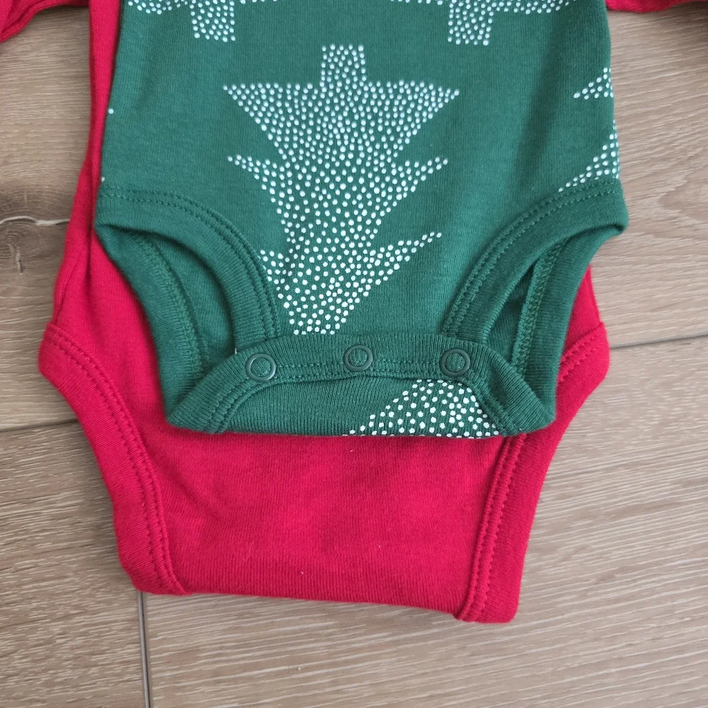 Nwt Baby Carter's 2 Pack Christmas Long Sleeve Bodysuit Set, Boys or girls